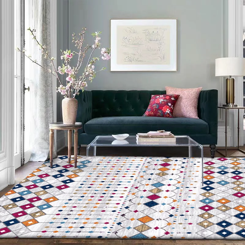 moroccan blythe area rug nordic geometric turkish ethnic style carpet bedroom living room kitchen bathroom bedside carpet mats free global shipping