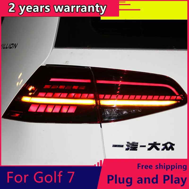 

Задсветильник онарь для VW Golf 7, Golf 7,5, 2013-2018, MK7, MK7, 5, светодиодный задний фонарь DRL, тормоз, стоянка, динамический сигнал, фонарь заднего хода