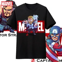 disney marvel 10th anniversary iron man and spider man commemorative shirt loose cotton avengers cartoon shirt four seasons