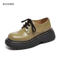 spring2021 new platform shoes full belt small leather shoes british platform single shoes casual daily commuter shoes flat shoes