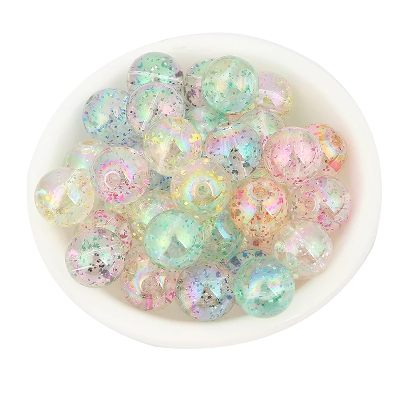 50 шт смешанные цвета Круглый флеш-накопитель блестящие бусины акриловый шар