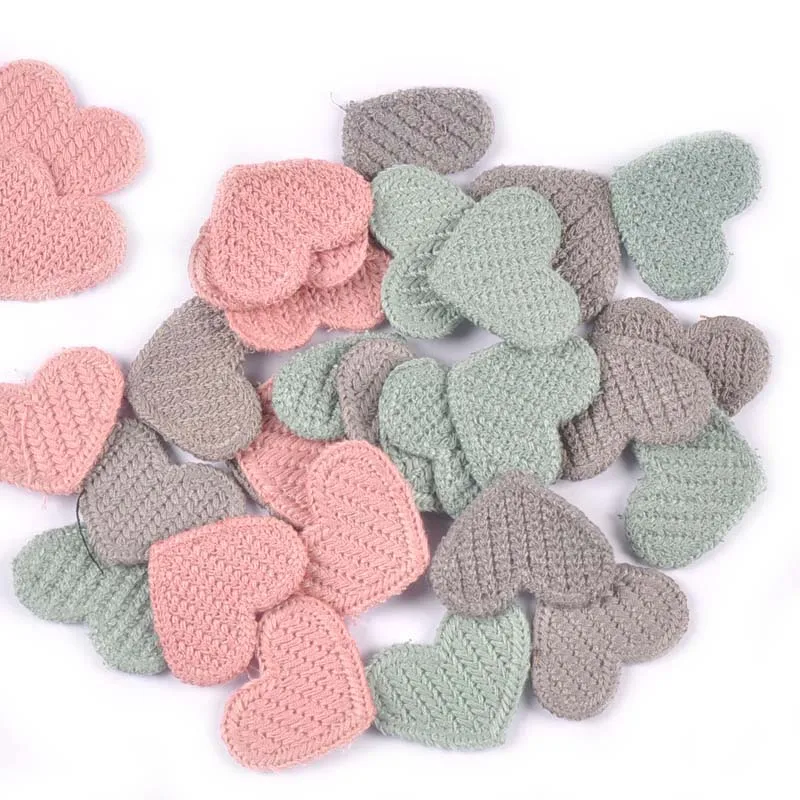 Кружевные Аппликации в форме сердца, сетчатые нашивки для отделки, товары для шитья, наклейки на одежду, Детские аксессуары для одежды «сделай сам» 27x35 мм, 30 шт.