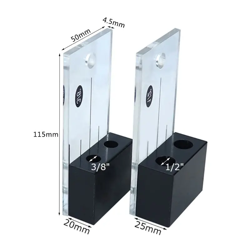 

Acrylic Dowel Drilling Jig Kit Vertical Drill Guide Hole Locator for Woodworking