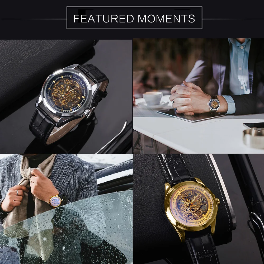 Роскошные Механические Мужские часы Limited Королевского дизайна из голубого