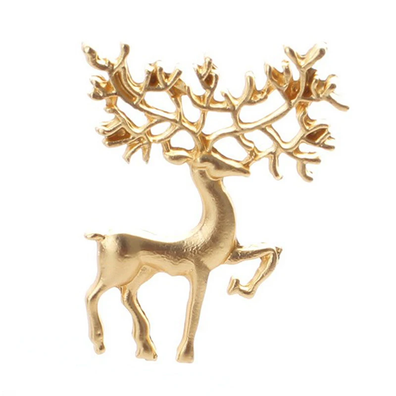 

Collar Brooches Pins Metal Animal Longhorn Deer Brooches For Womens Accessoires