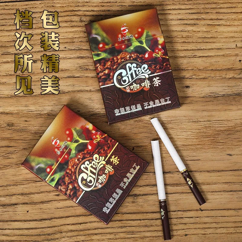 Травяной чай дым черный с кофе тонкой сигареты бросить курить 100% без табака-100%