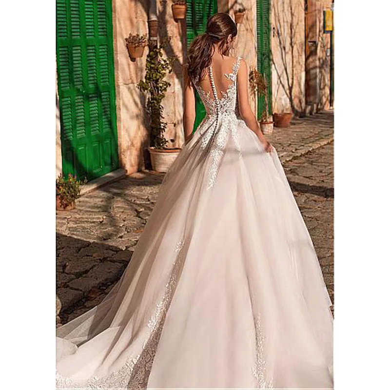 

BAZIIINGAAA Simple Wedding Dress Lace Little Beading Strapless Dress Luxury WeddingGowns Bridal Can Be Washed Bride Dresses