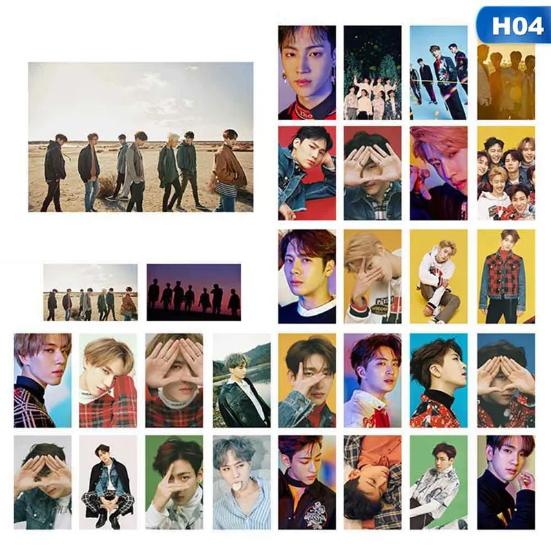 30 шт./компл. альбом KPOP GOT7 самодельный бумажный постер Фотокарта ломо карта веер