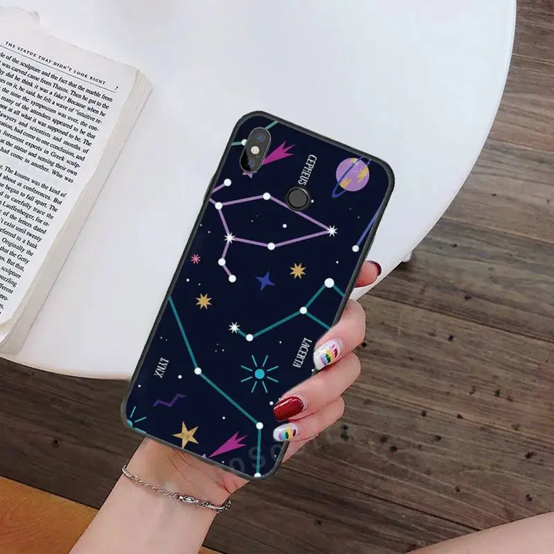 

12 constellations starry sky pattern Phone Case For Xiaomi Redmi note 7 8 9 t max3 s 10 pro lite Luxury brand shell funda coque