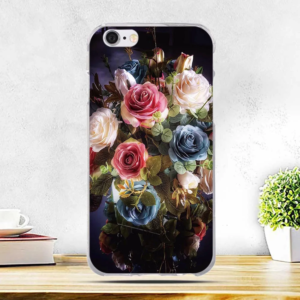 Мягкий ТПУ чехол для телефона s для Apple iphone 6 Чехол роскошный 3D Рельефный цветочный чехол Чехол для iphone 6 S 6 S силиконовый чехол