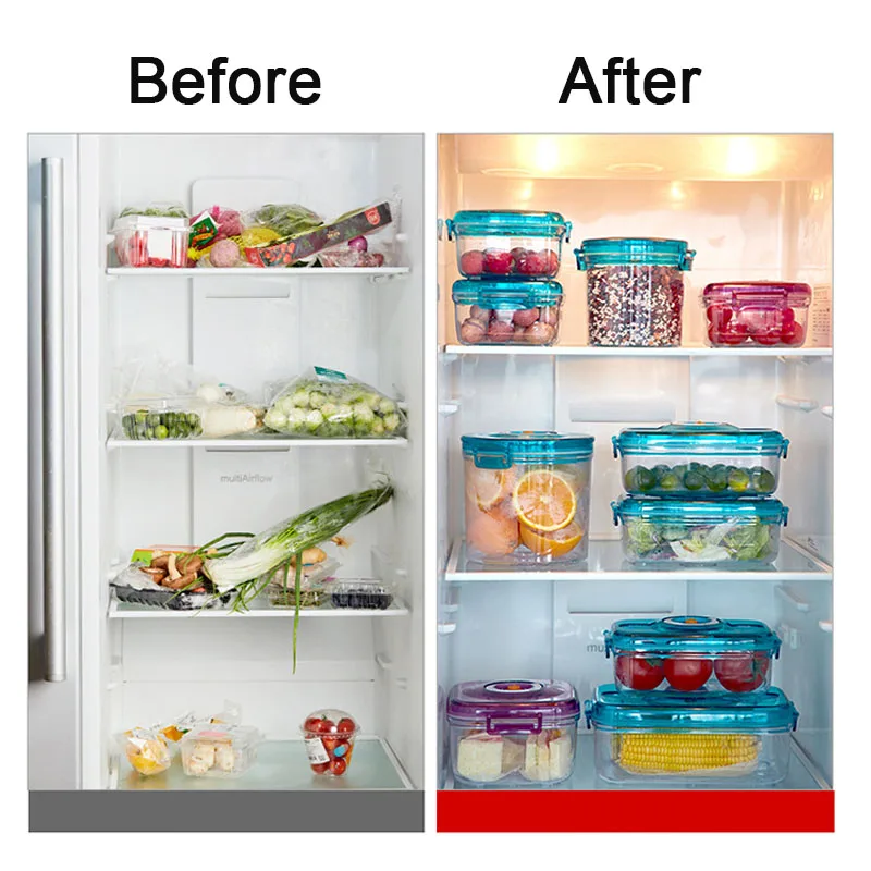 

Food Vacuum Storage Box Container with Free Vacuum Pump for Storage Bag Home Outdoor Organizer Kitchen Fresh-Keeping Sealer Tool