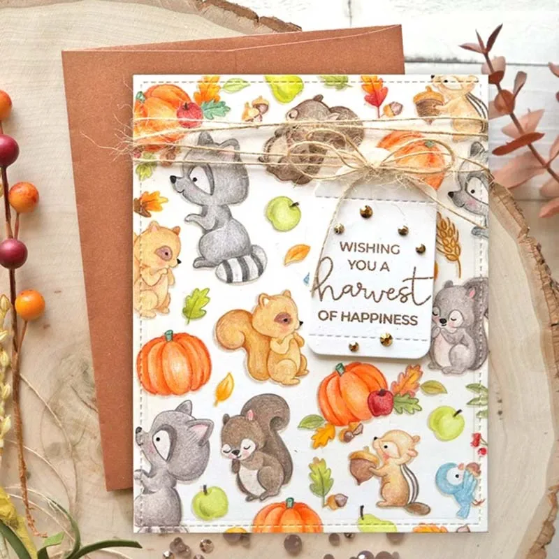 Металлические Вырубные штампы и прозрачные с изображением животного венка для