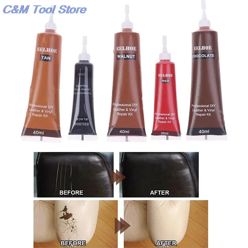 

New 20/40ml Advanced Leather Repair Gel Car Interior Home Leather Repair Cream Leather Complementary Color Repair Cream Agent