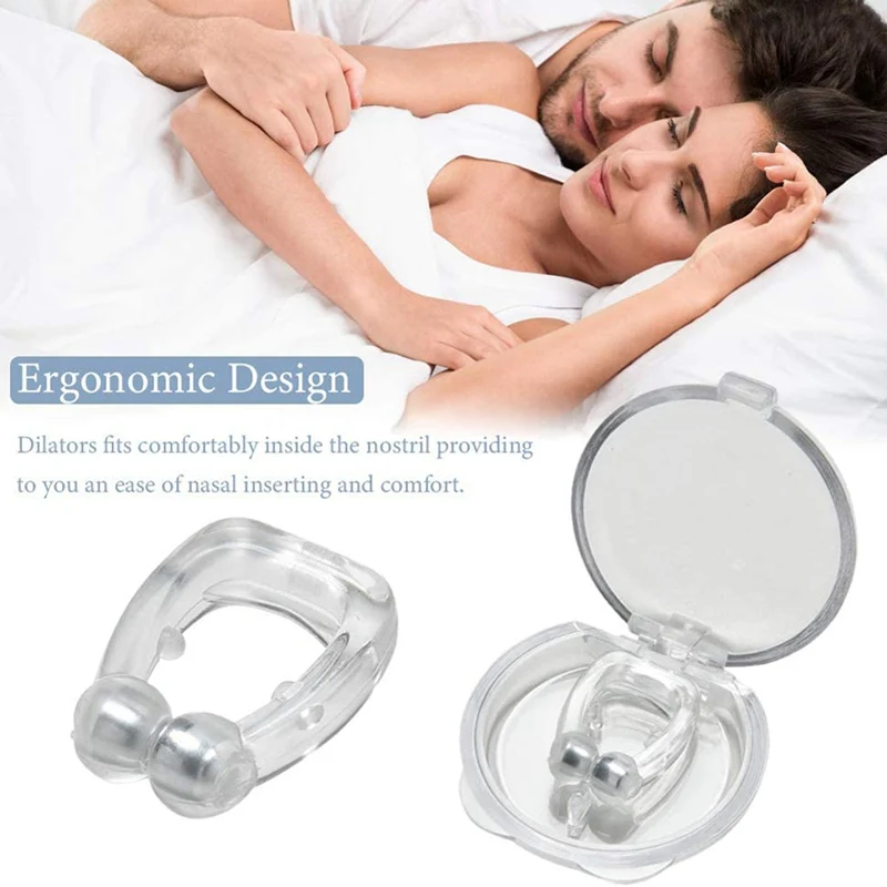 

Anti Snoring Devices Silicone Transparent Magnetic Anti Snore Clip Nose Clip Tools Professional Relieve Snore Mini Comfortable