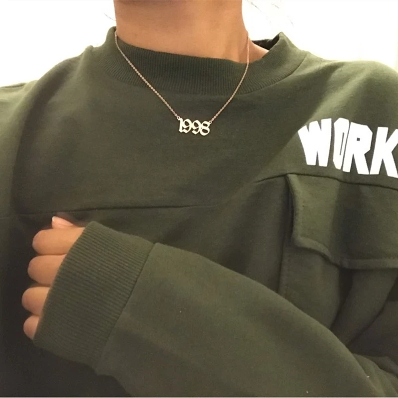 На заказ старинное английское ожерелье с цифрами даты и именем колье из