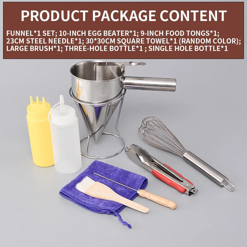 Маленькие шарики Осьминог Воронка Из Нержавеющей Стали с полкой конусный