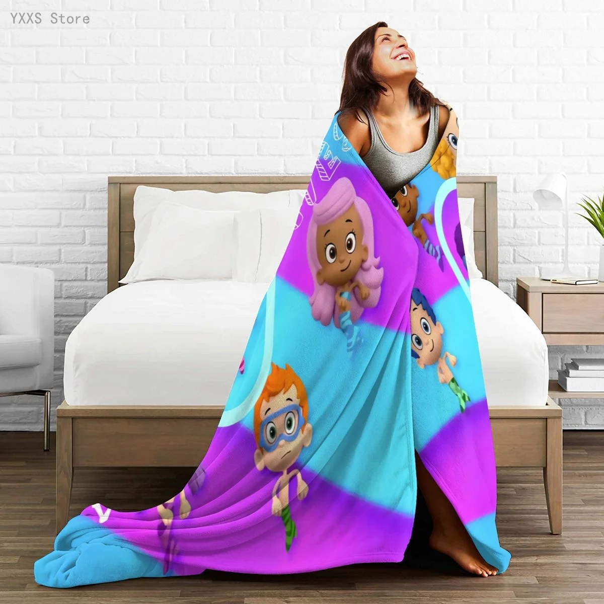 

Anime 3D printed Ultra-Soft Micro Fleece Blanket flannel throw Sherpa bedspread bedding sofa picnic fur soft blanket 300336411
