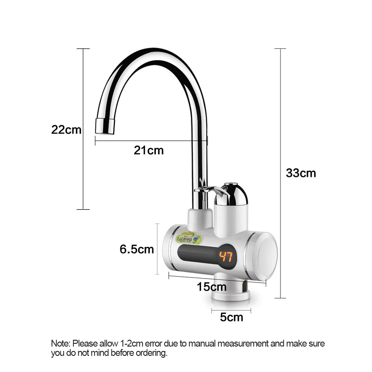 

360 Rotatable Electric Instant Faucet Tap LCD Display Kitchen Instantaneous Water Heater Tap Instant Hot Water Faucet Heater