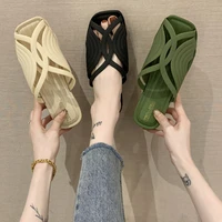 new korea summer womens sandals female flat shoes soft non slip slipper fish mouth fashion womens shoes beach flip flops women