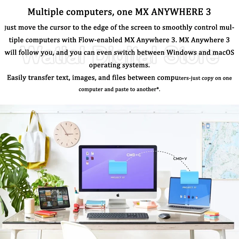 Новая Компактная Беспроводная Bluetooth-Мышь Logitech MX аксессуар 3