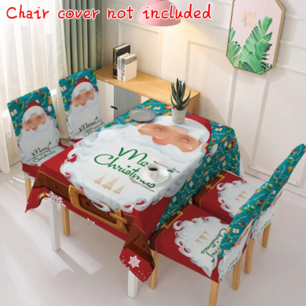

1x 140*180CM Santa Christmas Red TableCloth Chair Cover Festive Pattern Decor Chair Cover Home Decors
