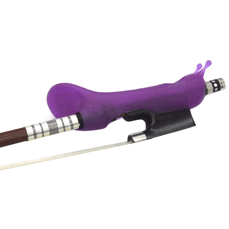 

2Pcs 1/4 - 4/4 Violin Bow Grip Partner Violino Hold Violin Bow Posture Corrector Teaching Aid for Beginner,Purple & Blue