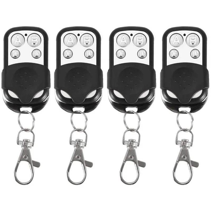 4pcs/lot Universal Cloning Wireless Remote Control 433mhz Remote Controller Key Fob Suitable for Car Garage Door Gate