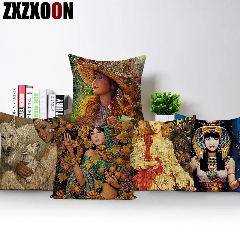 

Декоративный чехол для диванных подушек, чехол для африканских женщин, красивый чехол для подушки для гостиной, дивана, украшение для дома