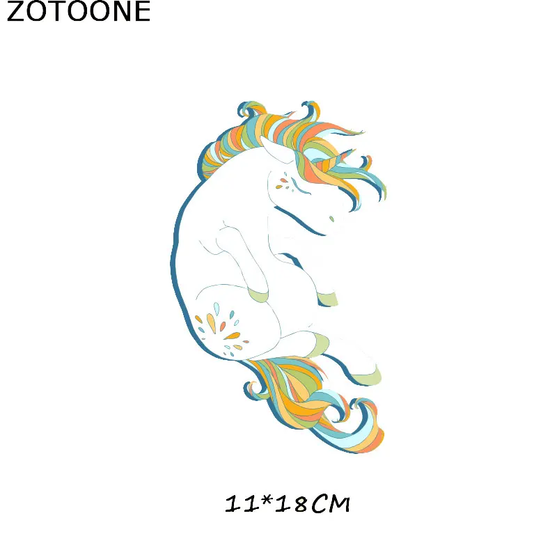 ZT0116 ZOTOONE мультфильм животных набор патчей железа на передачи Единорог панда кошка нашивки с совой для детской одежды Аппликации, наклейки на одежду - Цвет: ZT0116