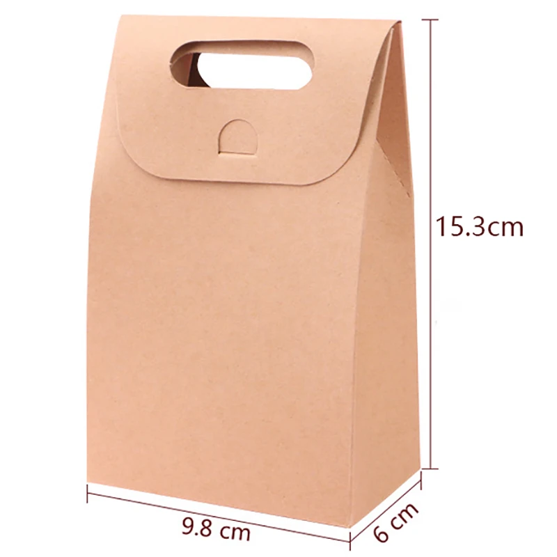 50 шт/партия коробка для десертов Свадебный коричневый пакет из крафт бумаги