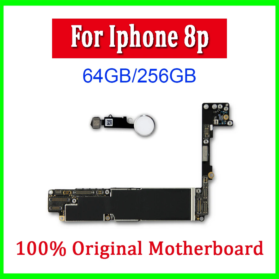 Заводская разблокированная 64GB 256GB для iphone 8 Plus материнская плата без/с сенсорным ID