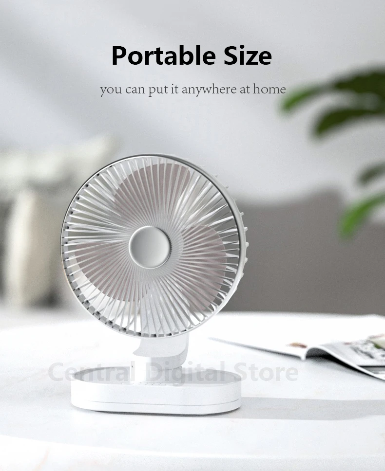 

D77 Mini Desktop Dormitory Electric Fan Shaking Head Fan Usb Small Fan Rechargeable Home Office Air Conditioning Mute