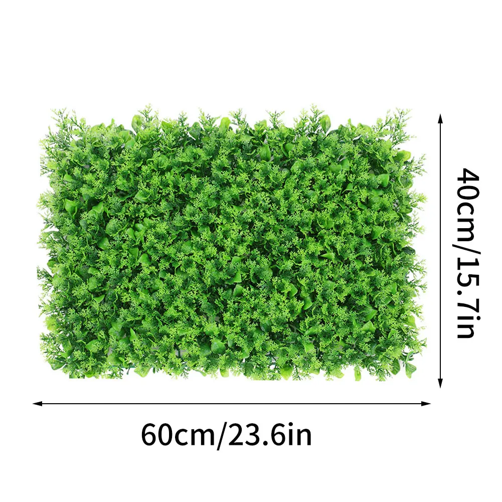 

40*60cm Artificial Plant Hedge Panel Asparagus Grass Fake Plant Wall Faux Ivy Fence Lawn Decorative Backdrop Privacy Screen