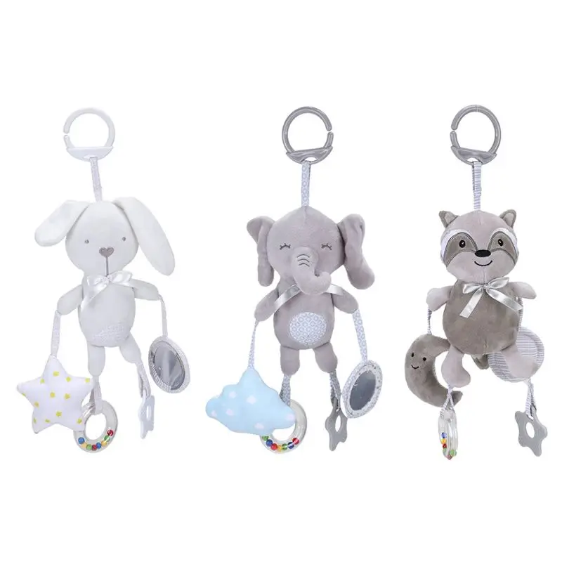 Детские плюшевые игрушки Мультяшные животные погремушка ручной Колокольчик с