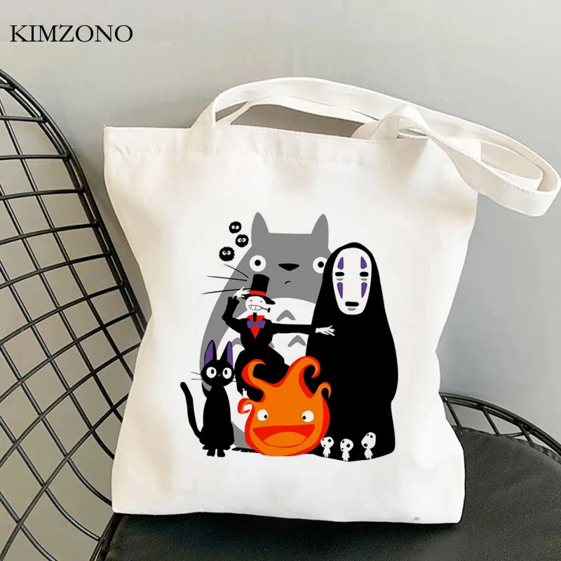 

Totoro shopping bag shopper eco bolsas de tela grocery handbag reusable bag ecobag sacola bolsas reutilizables tote grab