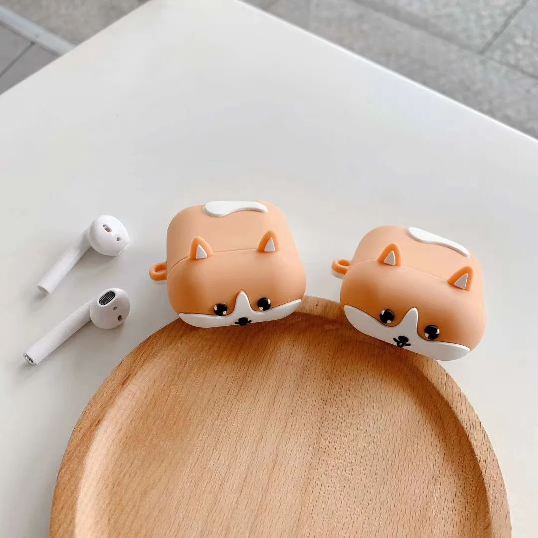 

fundas For AirPods 2 Case Airpods case Cute cartoon dog new funny Silicone Headphone Case for AirPods 2 Cover earphone case