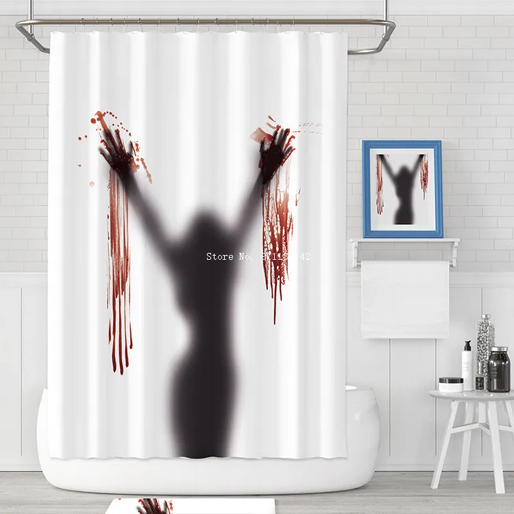Звезда Хэллоуин кровь ручная печать пользовательский занавеска для душа