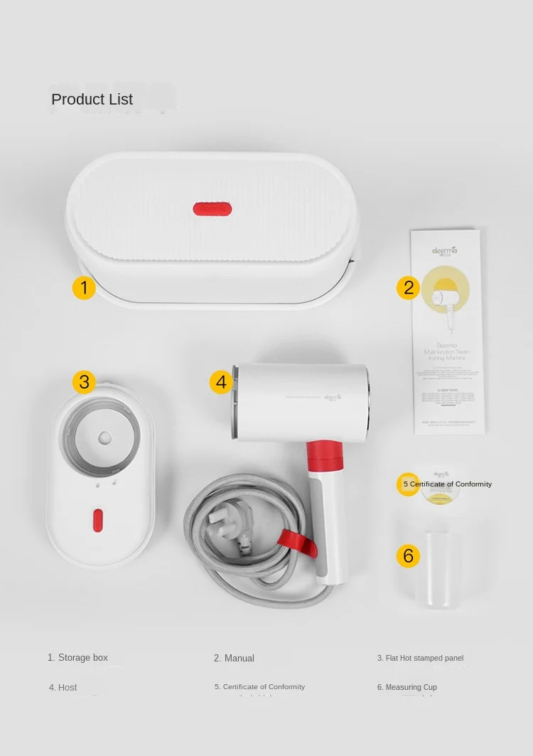 

110ml Garment Steamers 2 In 1 Multifunctional Portable Steam Ironing Machine Water Tan 1000W 220V