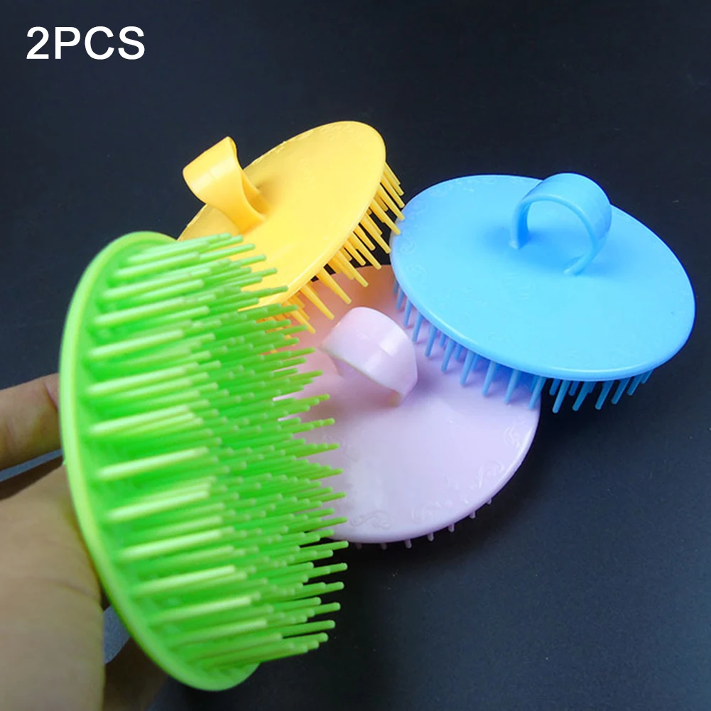 2 шт./компл. шампунь щетка для душа цвет случайный насадка из смолы спа перхоти