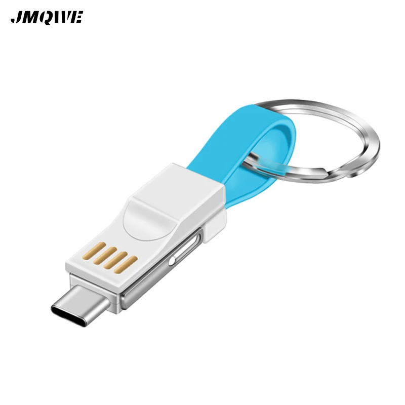 

Short Mini USB Cable Keychain 3In1 Portable Phone Charger Cable For Iphone Xiaomi Charge Wire USB Type C Micro USB Charging Cord