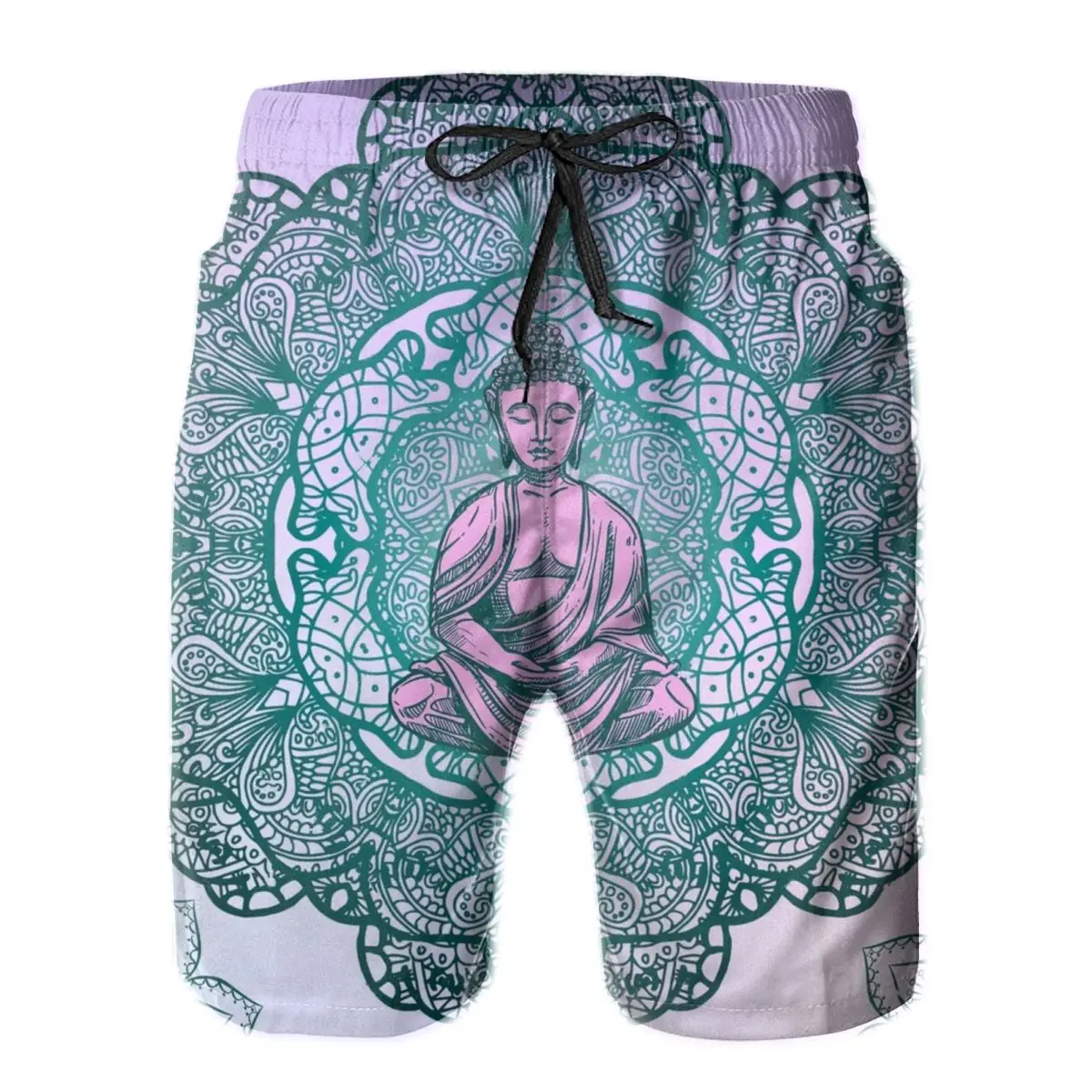 

Men Sweatpants DHARMA BUDDHA Surfing Beach Board Swim Trunks Sport Quick Dry Mesh Humor Graphic buddha Short for Adult