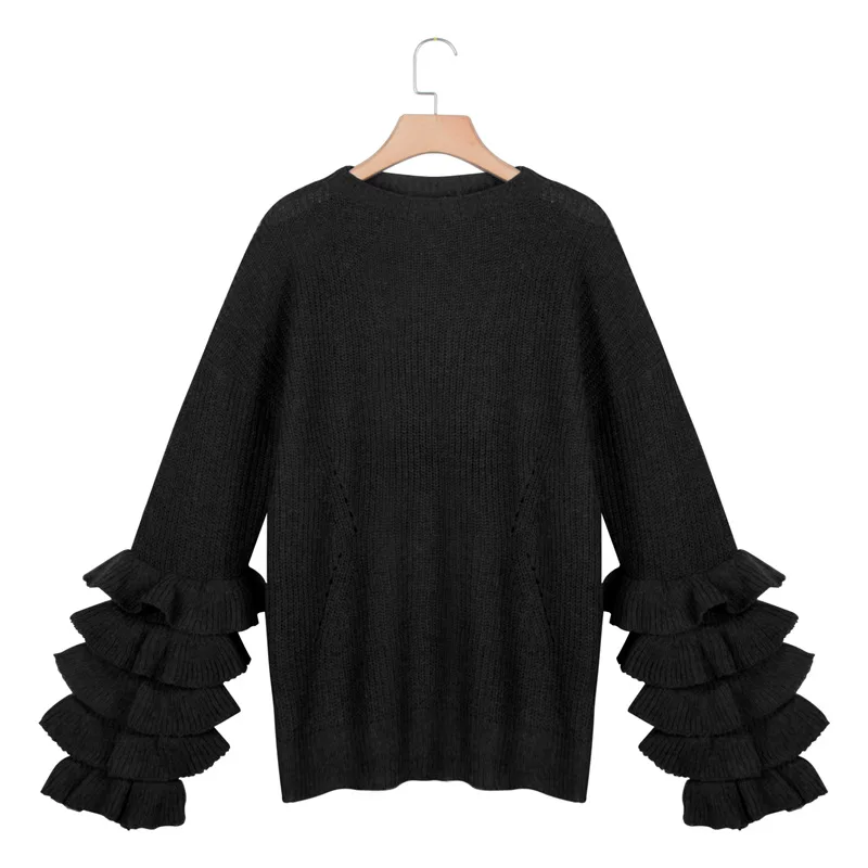 OMCHION 2020 Autumn Winter O-Neck Butterfly Sleeve Sweater Women Korean Fashion Thicken Pullover Casual Loose Jumper LSM42 | Женская