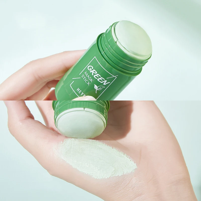 Зелёный чай масло Управление Баклажан Очищение акне Смягчающая маска для ухода