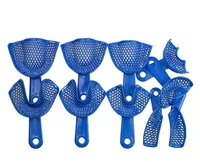free shipping new delicate great 10pcs plastic steel dental impression trays oral hygiene dental impression trays