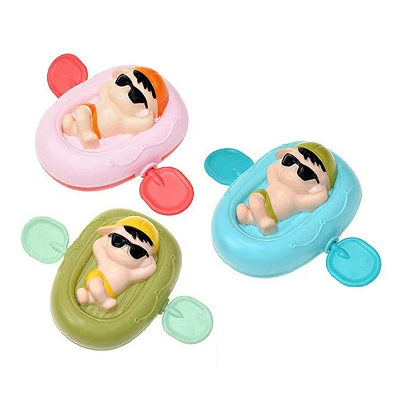 

Комплект из 3 предметов, детские игрушки для ванной заводные гребли каяк с надписью «Cool Baby» Ванна игрушка плавающая плавательный бассейн за...