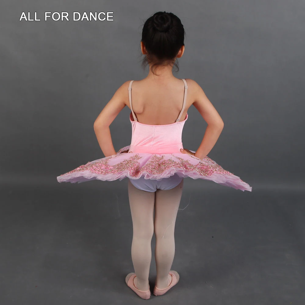 BLL232 Бледно-розовый бархатный лиф предпрофессиональный костюм-пачка для балета и