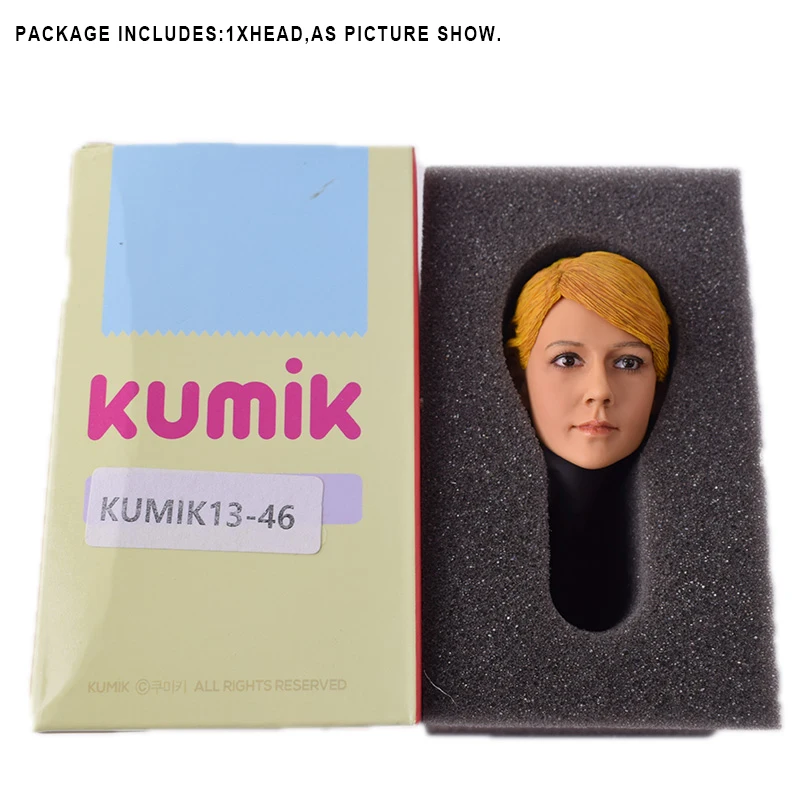 

KUMIK Head 1/6 Action Figure Accessory Short Hair Female Head Sculpt Carving Model F 12" Tbleague JIAOU DOLL Body Toy Gift