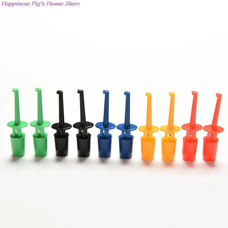 

10 Pcs Multimeter Lead Wire Kit Test Hook Clip Electronic Mini Test Probe Diy Kit