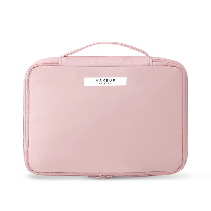 

Pink Cosmetic Zipper Pouch Female Portable Travel Make Up Bag 2021 Summer Toiletry Storage Bags Large Capacity Makeup Organizer