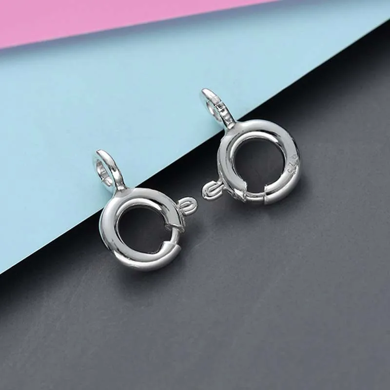 Круглые Пружинные застежки с открытым соединительным кольцом 5 7 мм шт. фурнитура